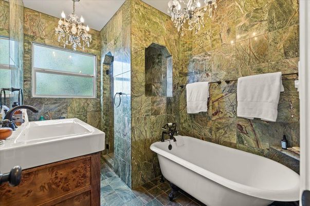 Bathroom, Chandelier, Free Standing Baths, Interior