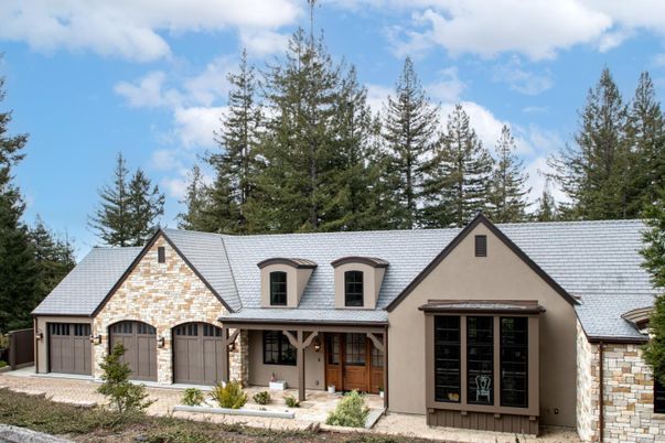 Attached, Exterior, Facade, Farmhouse