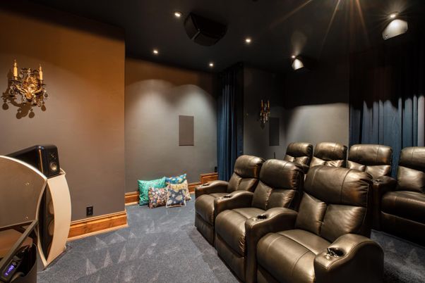 Home Theatre Room, Interior, Recessed Lighting, Theatre Room