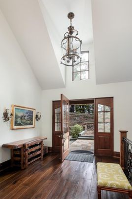 Chandelier, Interior, Wood Texture Flooring