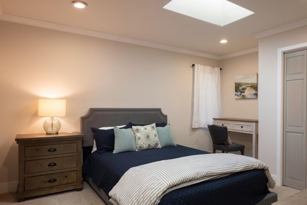 Bedroom, Interior, Recessed Lighting