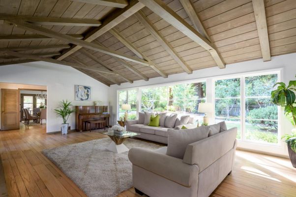 Interior, Living room, Piano, Wooden Beams, Wooden Ceilings, Wood Texture Flooring
