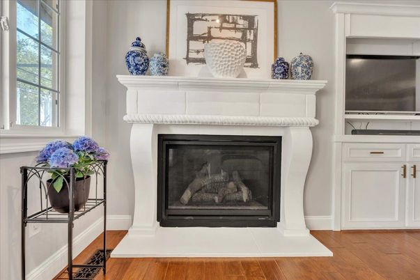 Fireplace, Interior, Wood Texture Flooring