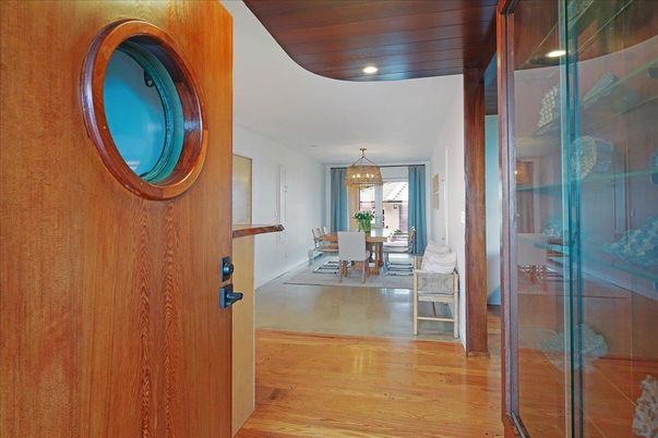 Chandelier, Dining room, Interior, Recessed Lighting, Wooden Ceilings, Wood Texture Flooring