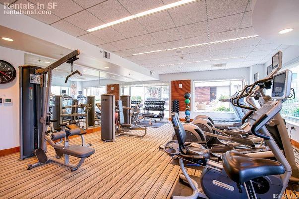 Fitness Equipment, Gym, Interior, Recessed Lighting