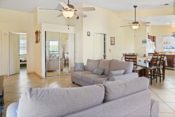 Dining room, Interior, Kitchen, Living room, Recessed Lighting