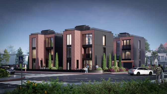 Exterior, Facade, Modern