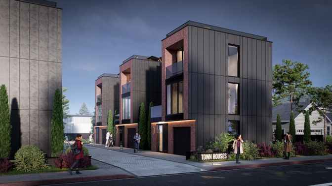 Exterior, Facade, Modern