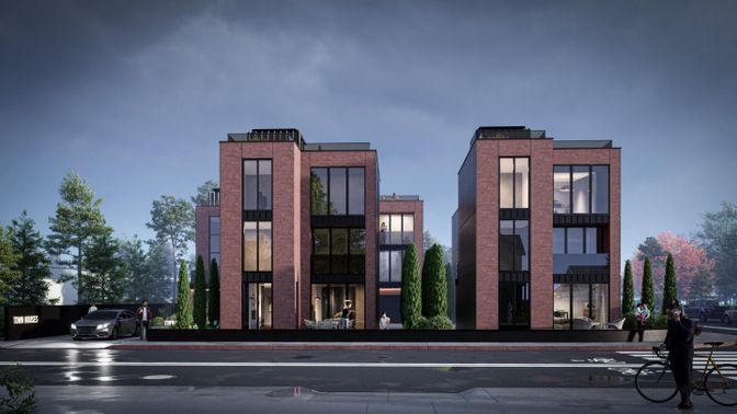 Exterior, Facade, Modern