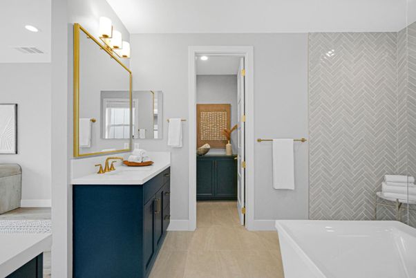 Bathroom, Dual Sink Vanities, Interior, Recessed Lighting