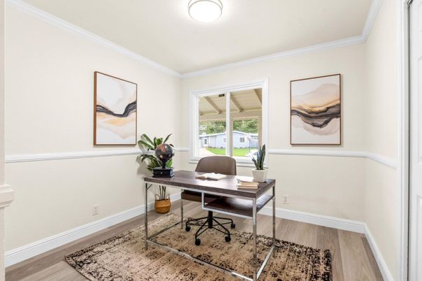 Home Office, Interior, Wood Texture Flooring