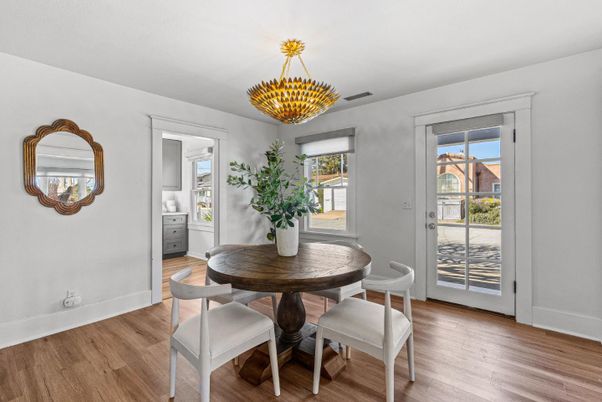 Dining room, Interior, Wood Texture Flooring