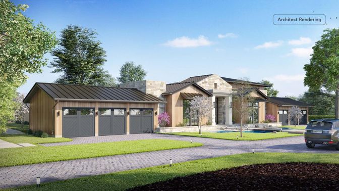 Attached, Exterior, Facade, Modern