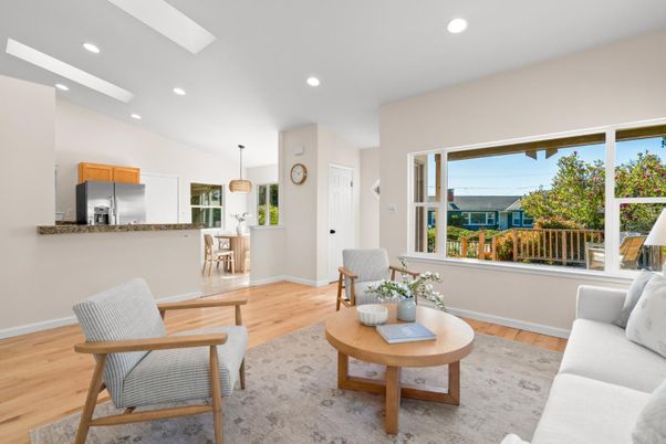 Interior, Kitchen, Living room, Pendant Lights, Recessed Lighting, Stainless Steel Appliances, Wood Texture Flooring