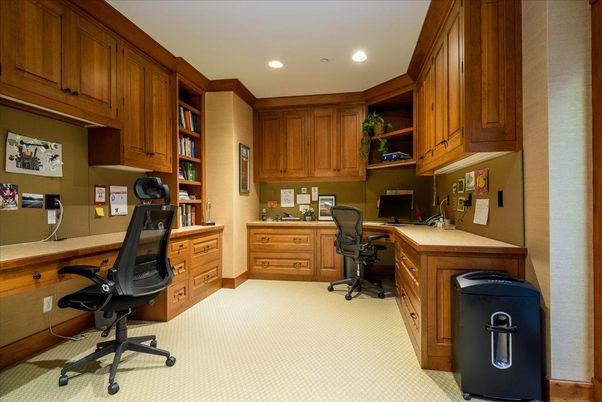 Home Office, Interior, Recessed Lighting