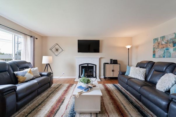 Fireplace, Interior, Living room, Wood Texture Flooring