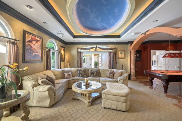 Billiard Table, Game Room, Interior, Living room, Recessed Lighting