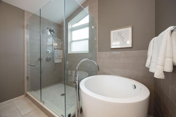 Bathroom, Free Standing Baths, Glass Shower, Interior
