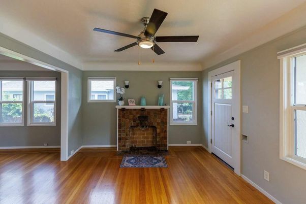Empty room, Fireplace, Interior, Wood Texture Flooring