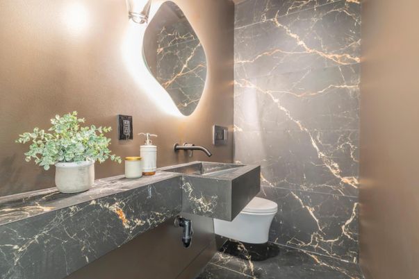 Bathroom, Interior, Marble Walls