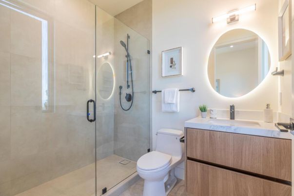 Bathroom, Glass Shower, Interior