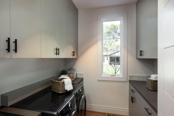 Interior, Kitchen, Washer, Wood Texture Flooring
