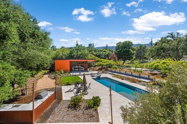 Exterior, Pool, Solar Panels