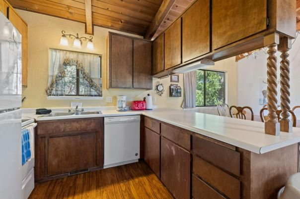 Dining room, Interior, Kitchen, Wooden Ceilings, Wood Texture Flooring