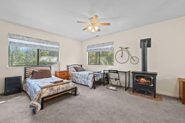 Bedroom, Fireplace, Interior