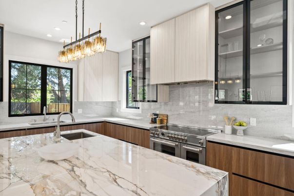 Interior, Kitchen, Pendant Lights, Recessed Lighting, Stainless Steel Appliances