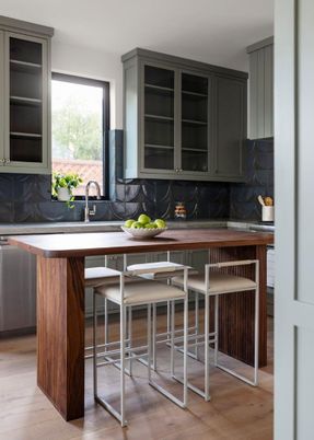 Interior, Kitchen, Wood Texture Flooring