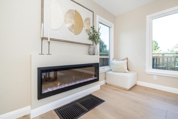 Fireplace, Interior, Wood Texture Flooring