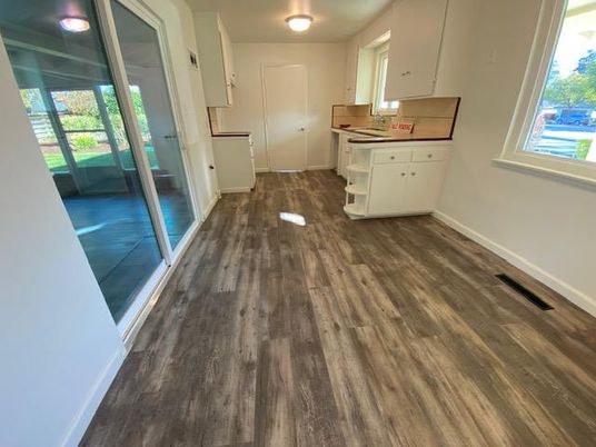 Interior, Kitchen, Wood Texture Flooring