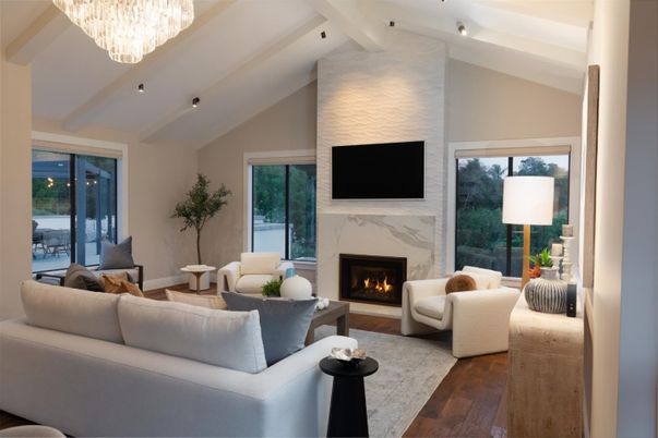 Chandelier, Fireplace, Interior, Living room, Wood Texture Flooring