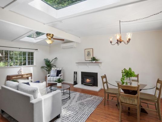 Chandelier, Dining room, Fireplace, Interior, Living room, Wood Texture Flooring