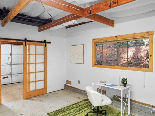 Home Office, Interior, Wooden Beams