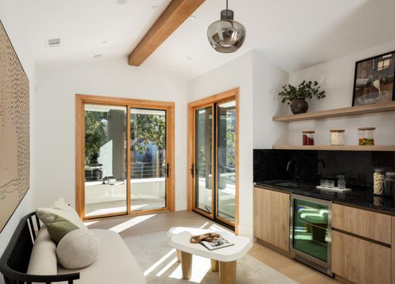 Interior, Pendant Lights, Recessed Lighting, Wooden Beams, Wood Texture Flooring