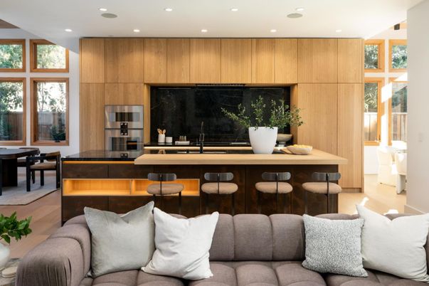 Dining room, Interior, Kitchen, Living room, Recessed Lighting, Stainless Steel Appliances