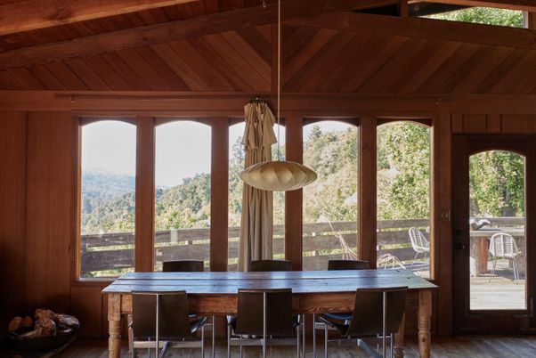 Dining room, Interior, Pendant Lights, Wooden Beams, Wooden Ceilings, Wood Texture Flooring