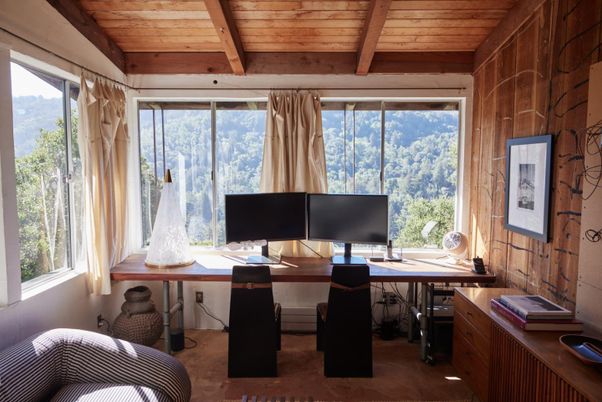 Home Office, Interior, Wooden Beams, Wooden Ceilings, Wooden Walls