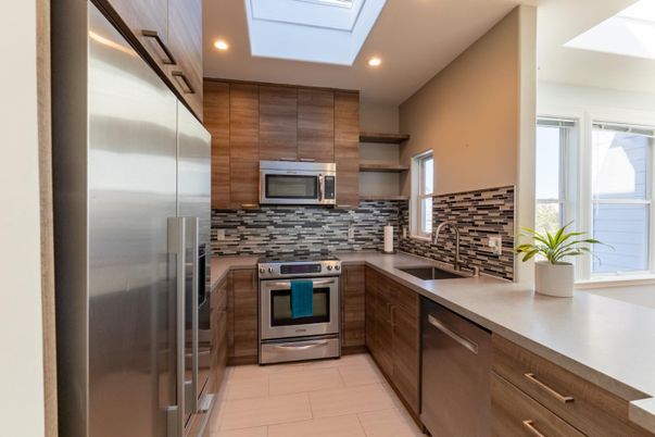 Interior, Kitchen, Recessed Lighting, Stainless Steel Appliances