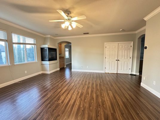 Empty room, Interior, Wood Texture Flooring