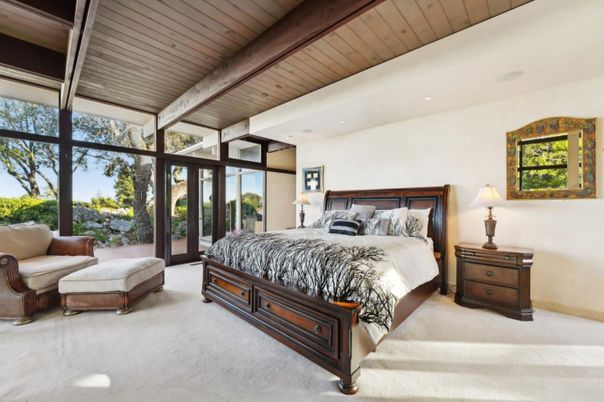 Bedroom, Interior, Recessed Lighting, Wooden Beams, Wooden Ceilings