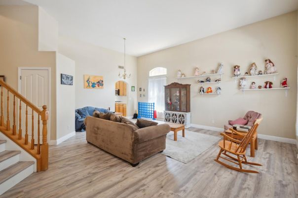 Interior, Living room, Pendant Lights, Wood Texture Flooring