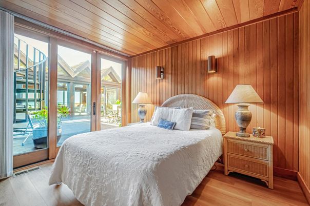 Bedroom, Interior, Wooden Ceilings, Wood Texture Flooring, Wooden Walls