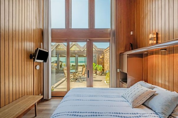 Bedroom, Interior, Wood Texture Flooring, Wooden Walls