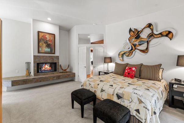 Bedroom, Fireplace, Interior, Recessed Lighting