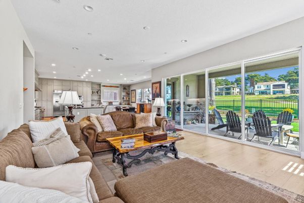 Interior, Kitchen, Living room, Recessed Lighting, Stainless Steel Appliances, Wood Texture Flooring