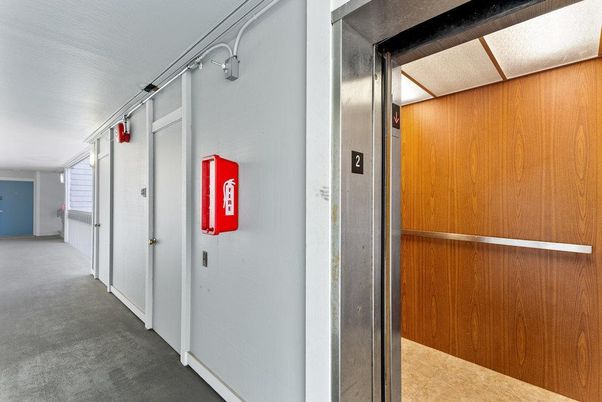 Elevator, Interior, Wooden Walls