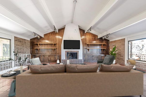 Fireplace, Interior, Living room, Stone Walls, Wooden Walls